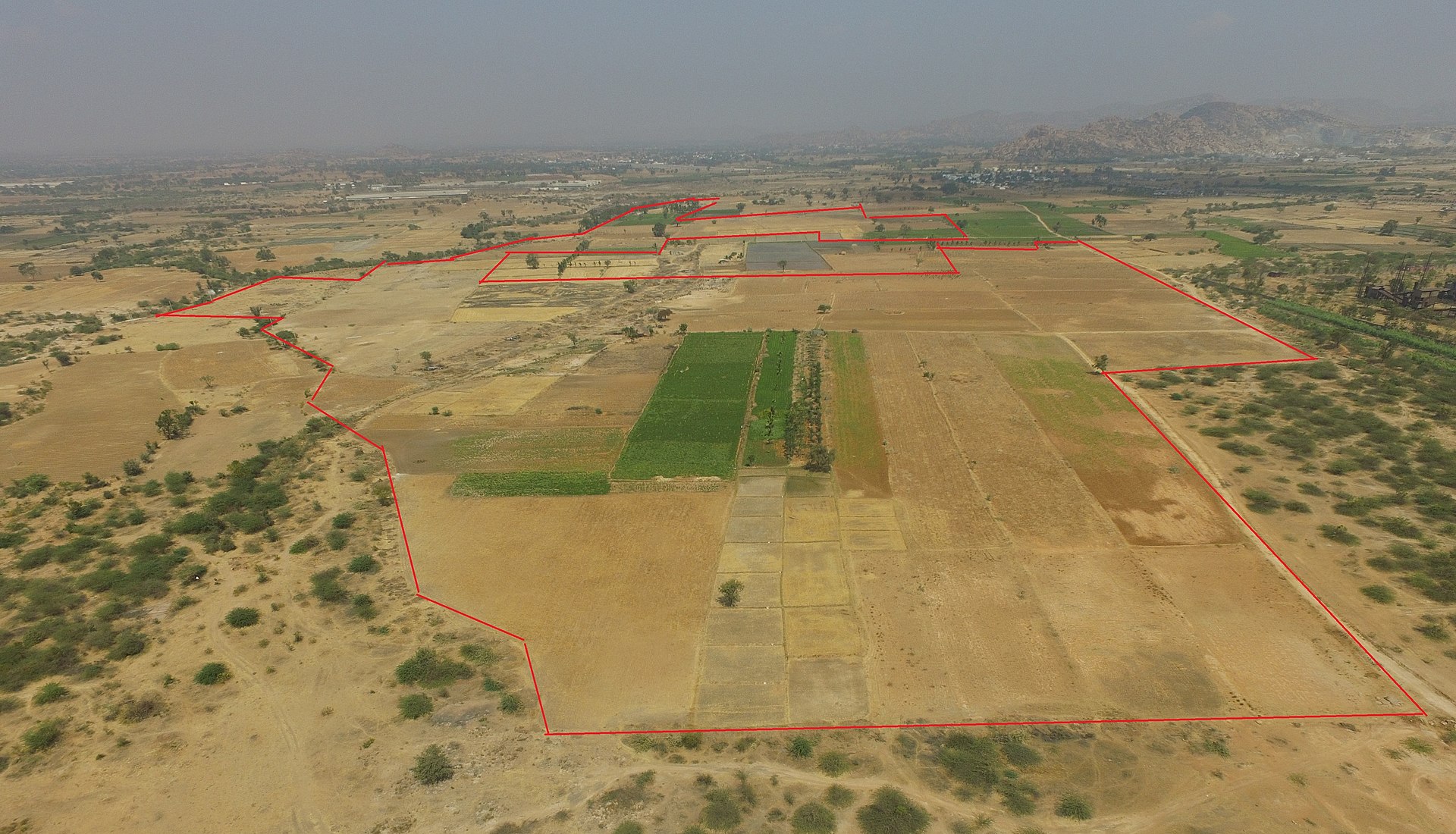 A utility-scale solar power plant in India